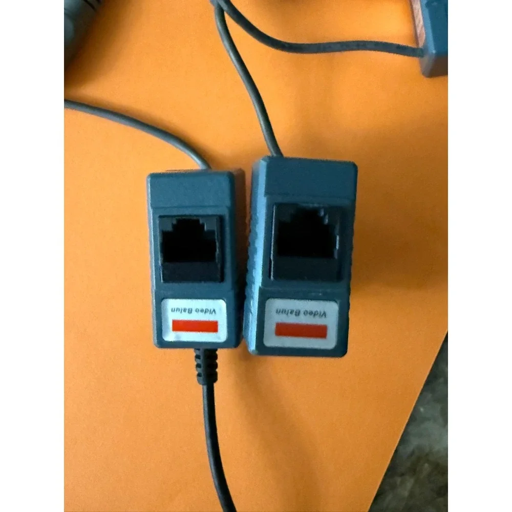 2 pair, 1 Port Passive Power Video Balun Over Cat5 Security Camera